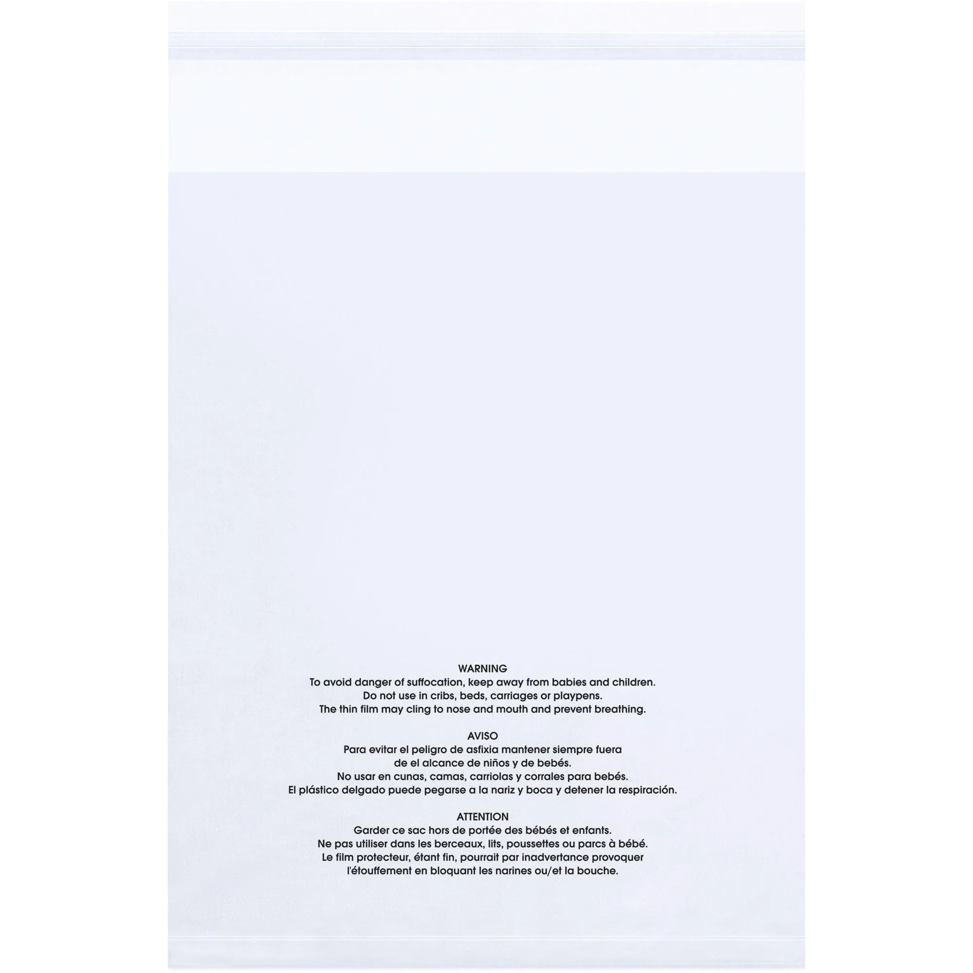 14 x 20" - 1.5 Mil (100 Pack) Resealable Suffocation Warning Poly Bags w/Vent Holes
