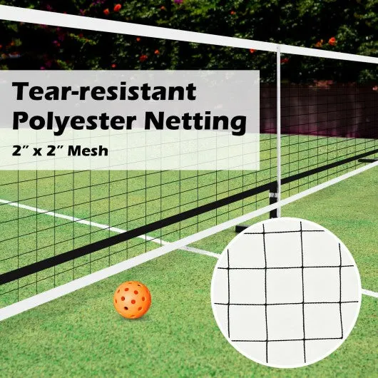 22 Feet Portable Pickleball Net Set System with Carry Bag for Indoor Outdoor Game