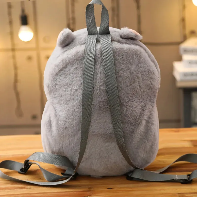 Adorable Kawaii Hamster Plush Backpack - Cute 35cm Shoulder Bag