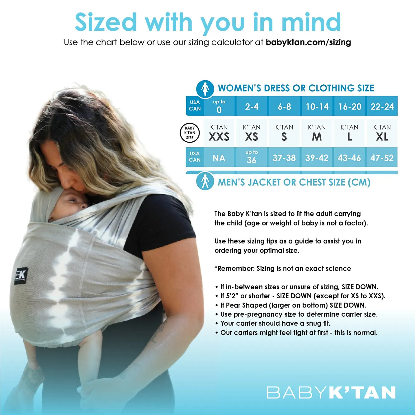 Baby K'tan Breeze Baby Carrier - Black - XL