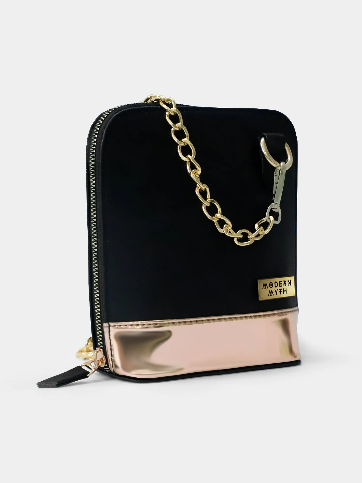 Caravan Black & Rosegold Crossbody Bag | Modern Myth