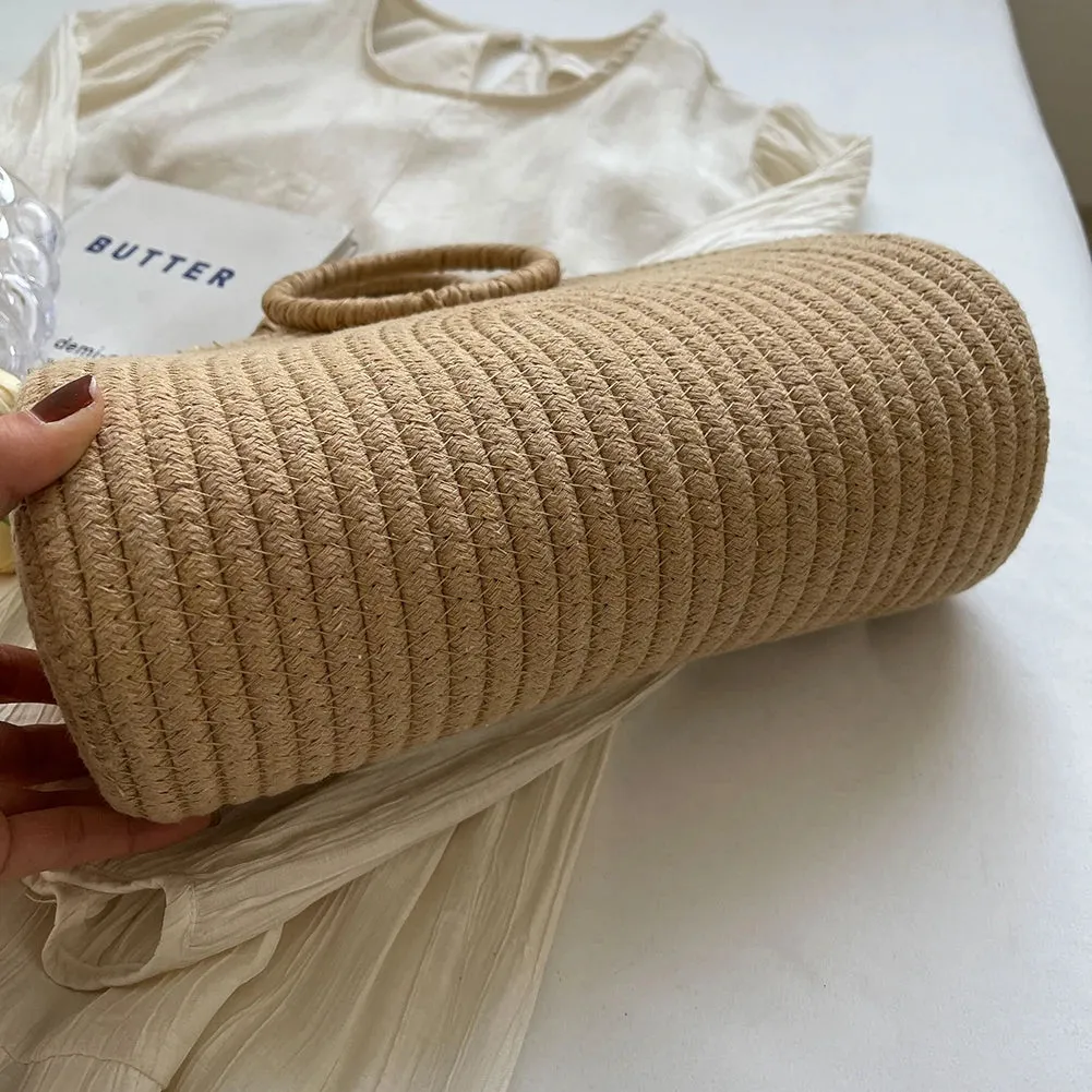 Ceren Woven Half Moon Bag