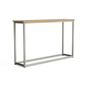 Console Table Nº 2 - Silk Grey / Solid Oak
