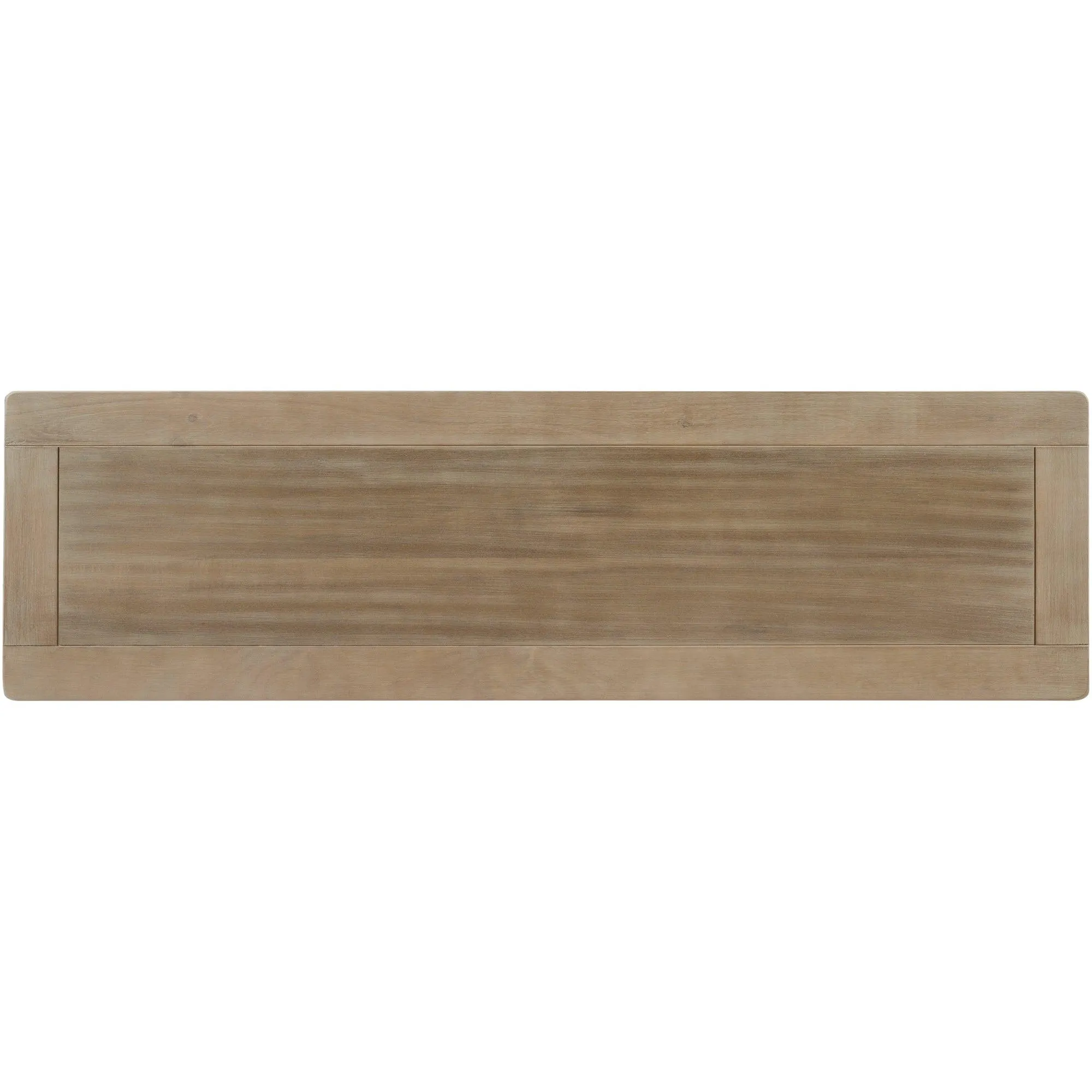 Console Table with 3-Tier Storage and “X” Legs, White Wash