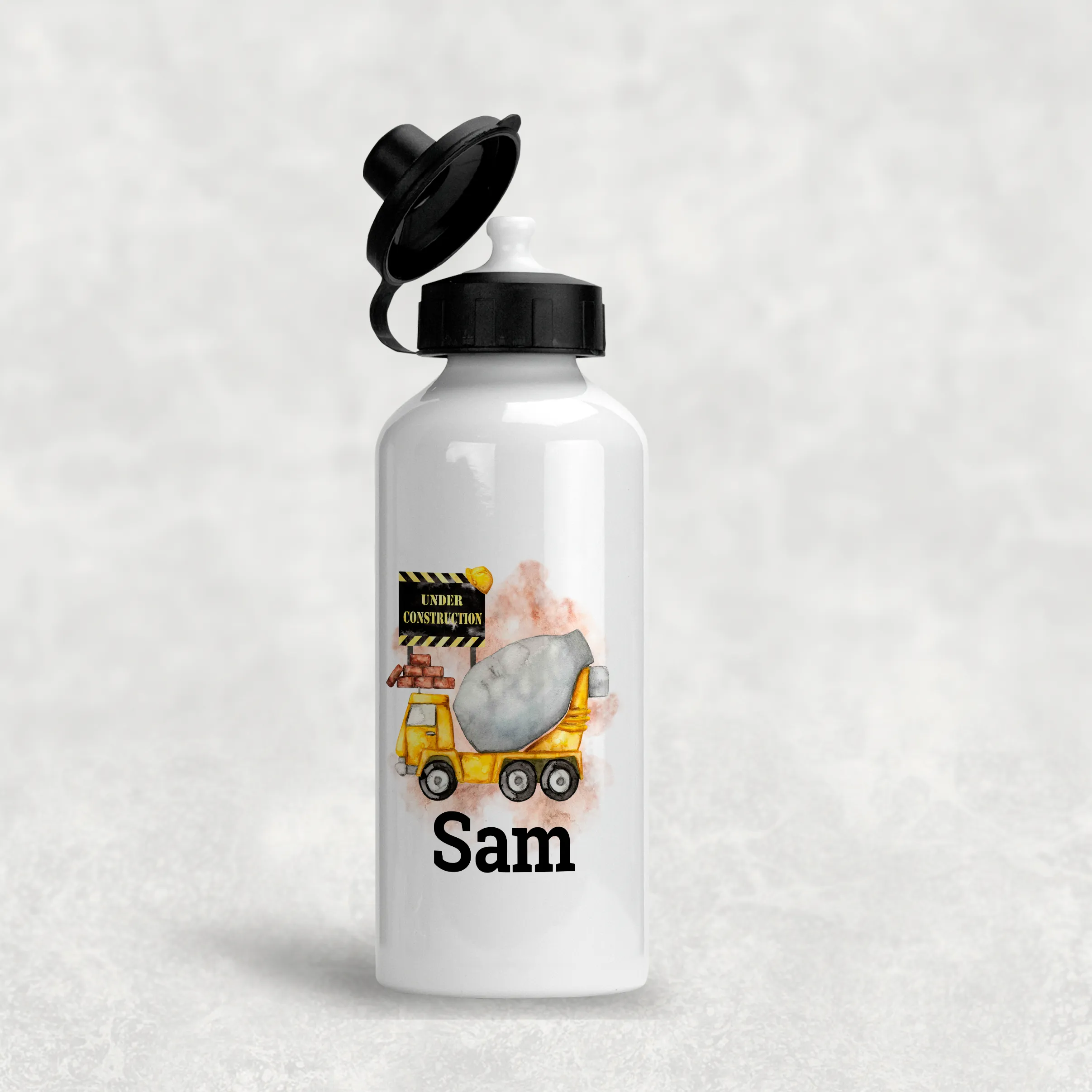 Construction Personalised Aluminium Water Bottle 400/600ml