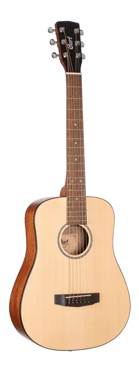 Cort AD Mini Dreadnought Guitar Open Pore With Bag
