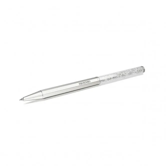 Crystalline Octagon Shape White Lacquered Ballpoint Pen 5670198