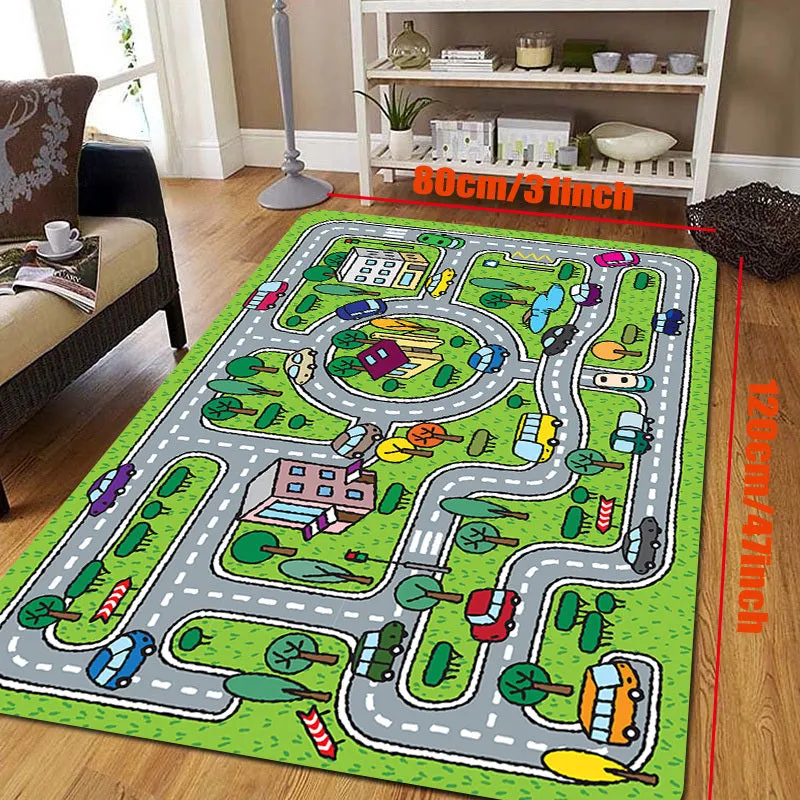Cute Cartoon Game Rug Large Nonslip Floor Mat for Home Decor
