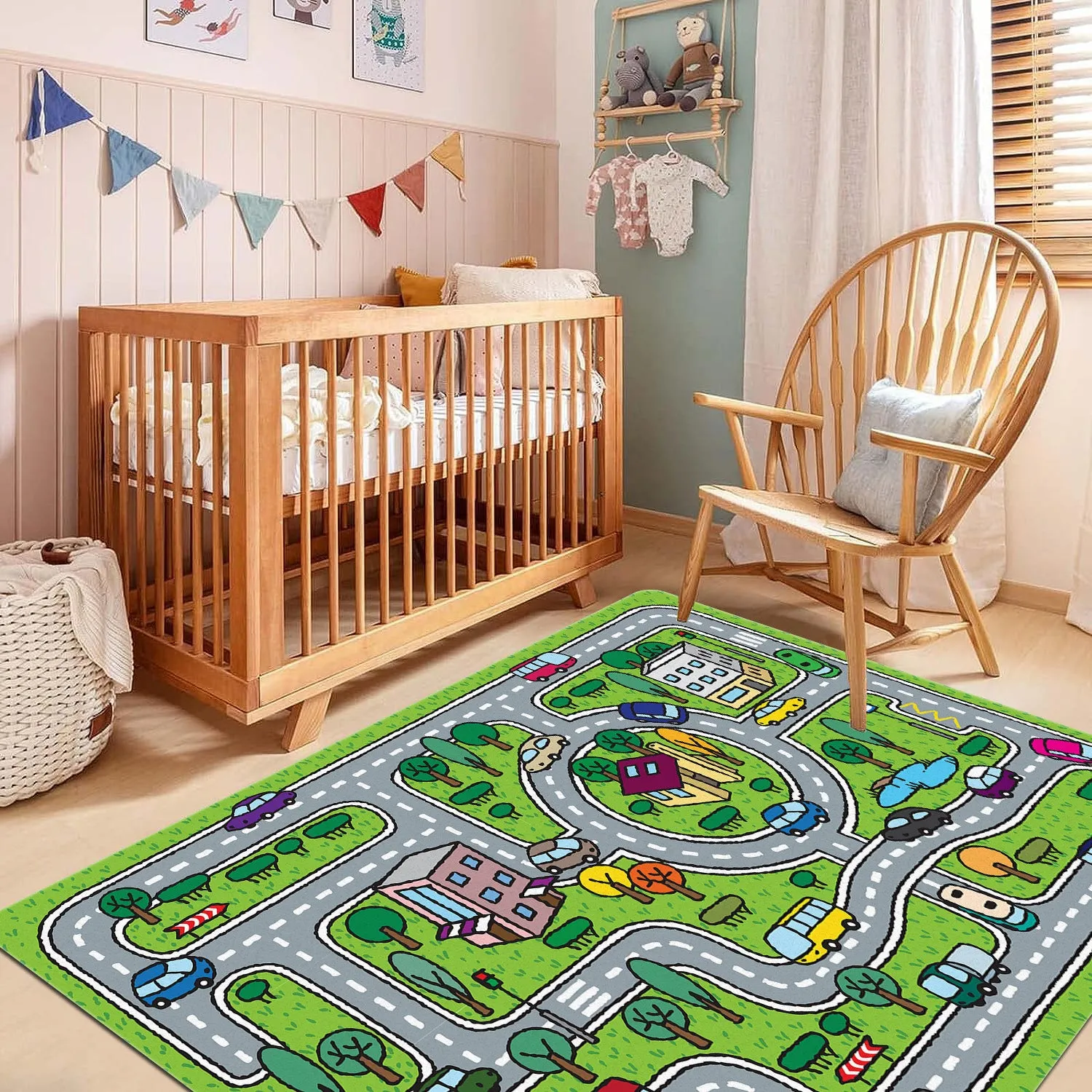 Cute Cartoon Game Rug Large Size Nonslip Floor Mat for Gaming Room Home Decor