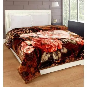 ELSTONE Home Luxurious Blanket Double Bed for Heavy Winter, Mink Blanket (220 X 240 Cm) Lightweight Pack of 1, Specially for Diwali Gift Multicolor-09