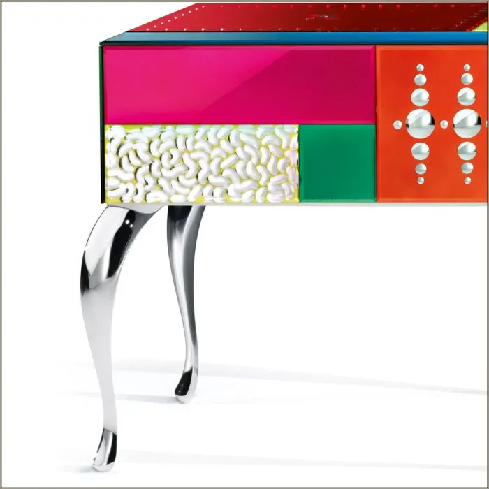 Fabulous Bespoke Colour Venetian Mirror Side Table
