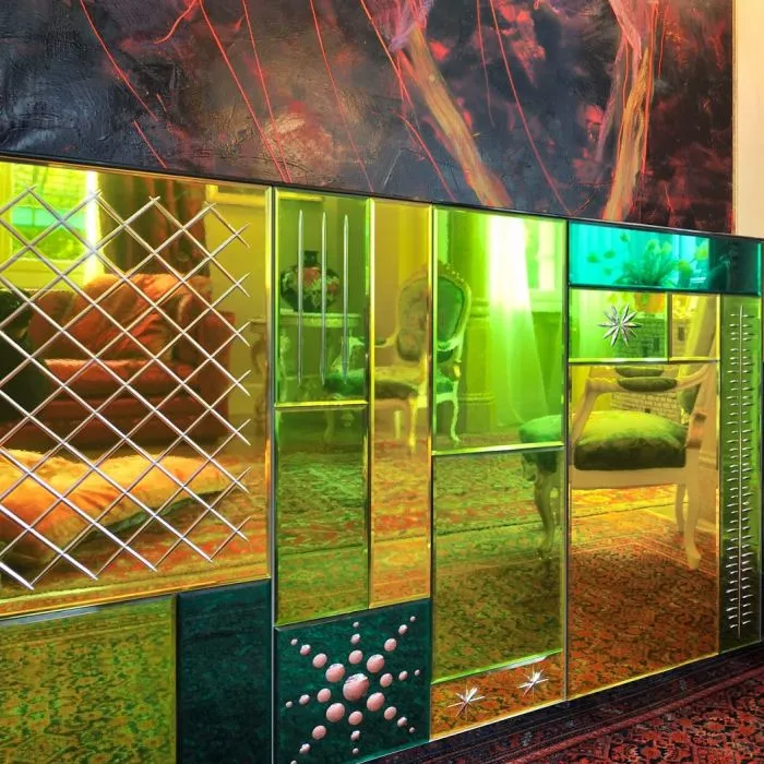 Fabulous Bespoke Colour Venetian Mirror Side Table