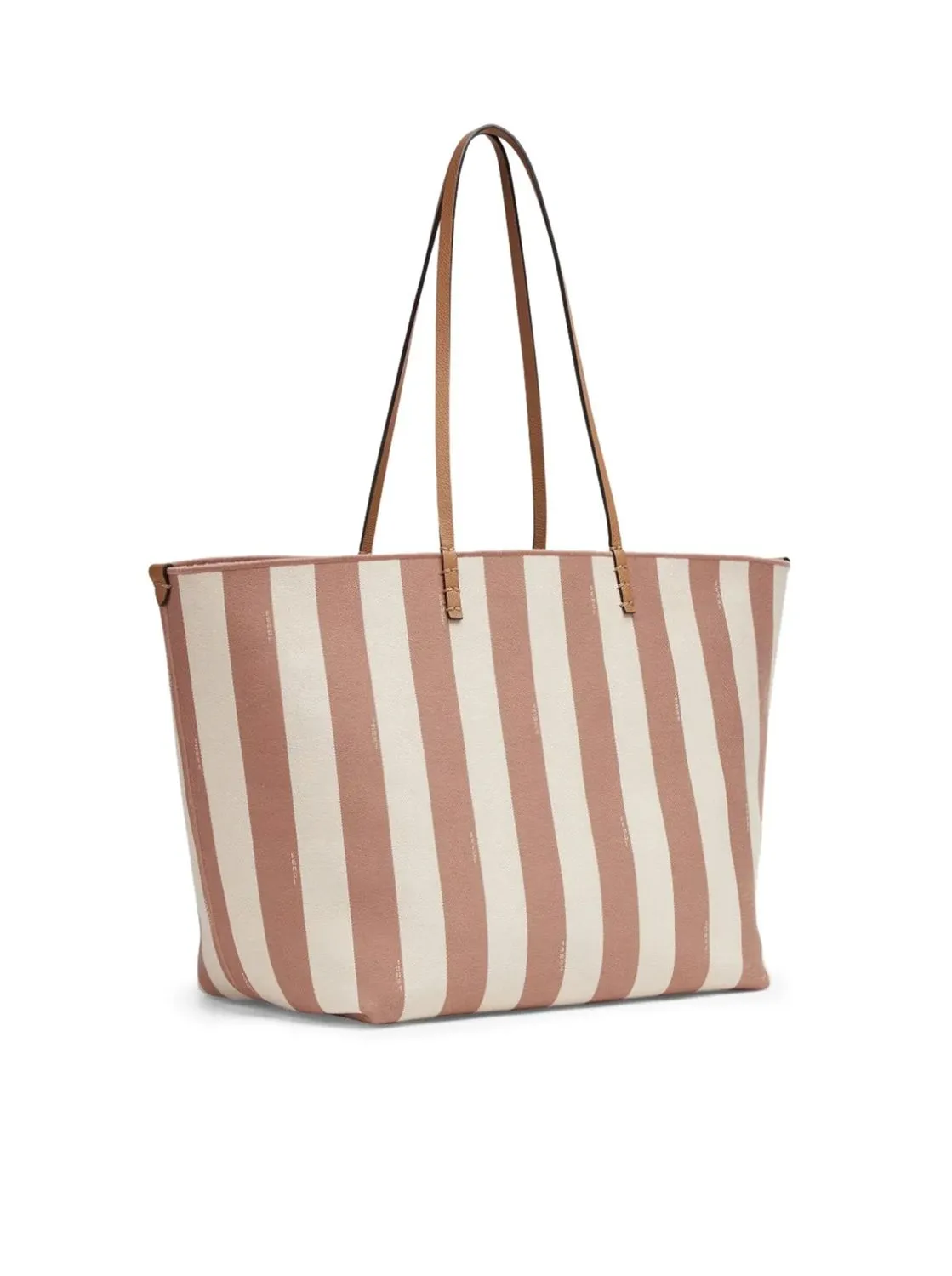 FENDI Reversible Roll Large Shopper in Striped Fabric