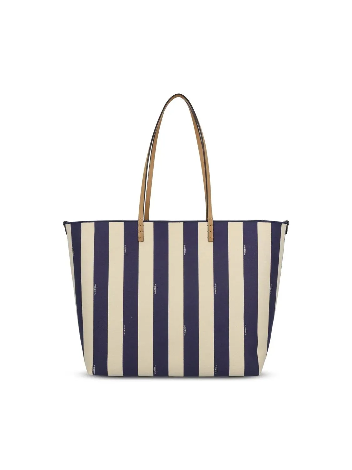 FENDI Reversible Roll Large Shopper in Striped Fabric