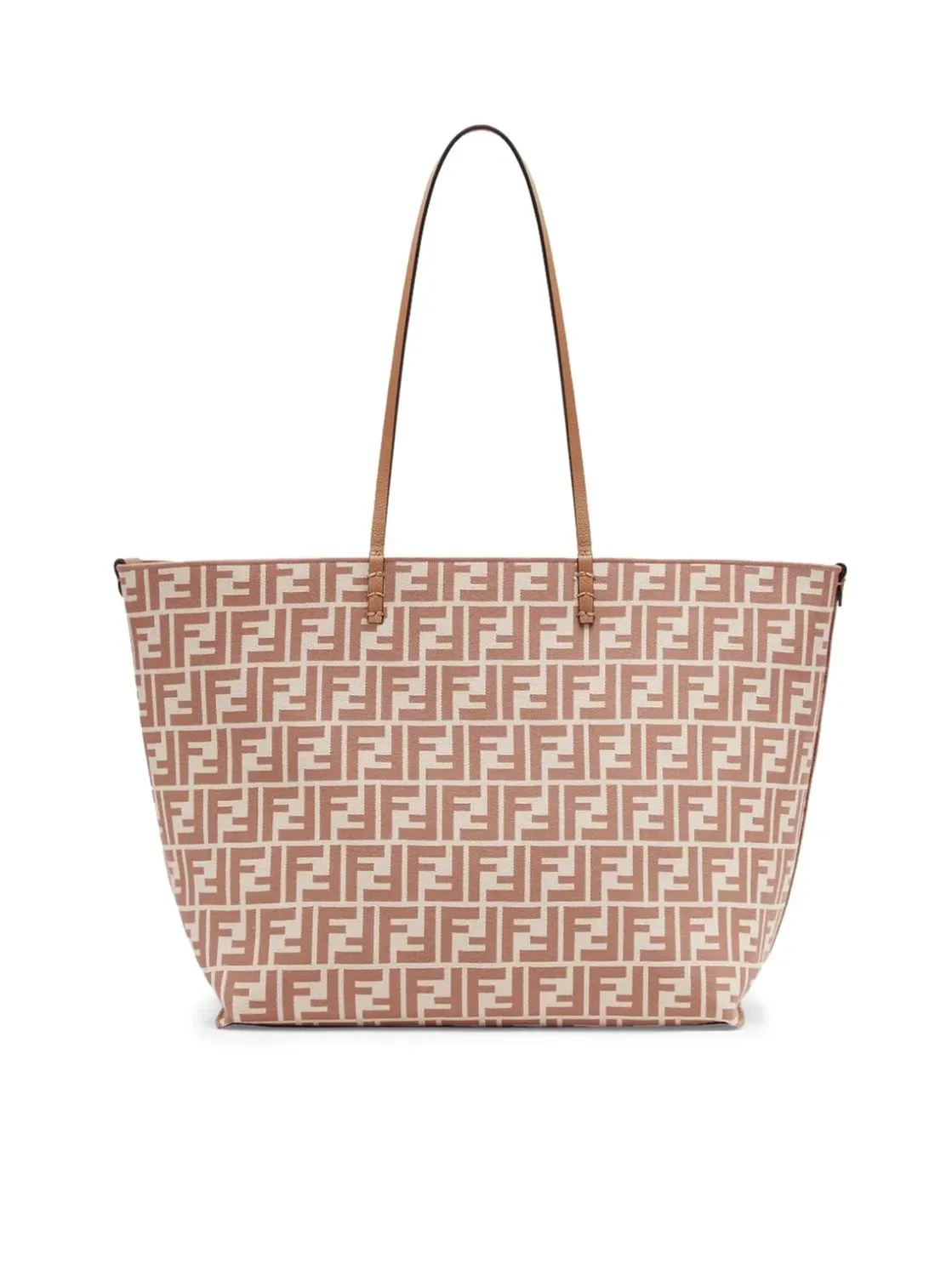FENDI Reversible Roll Large Shopper in Striped Fabric