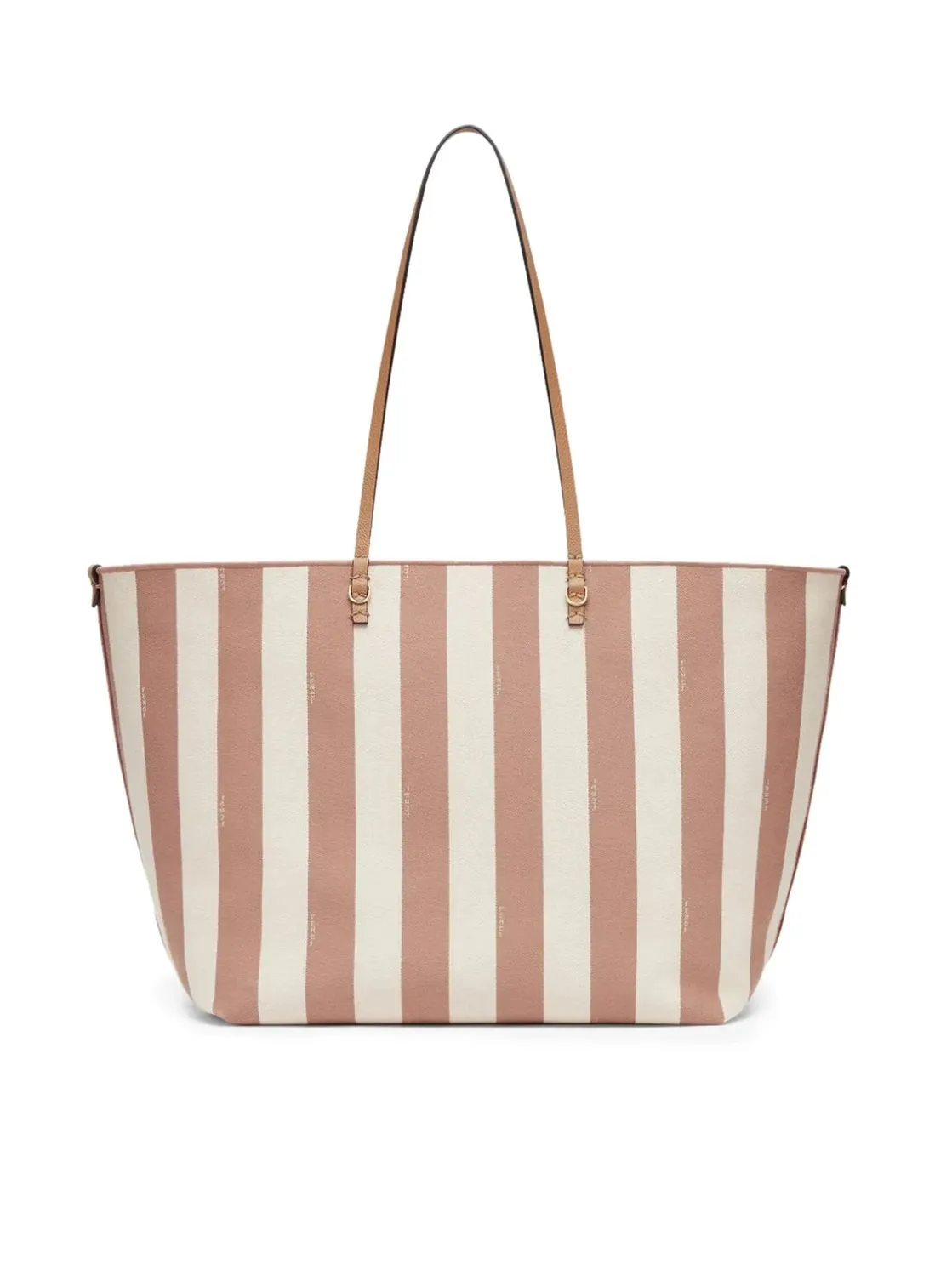 FENDI Reversible Roll Large Shopper in Striped Fabric