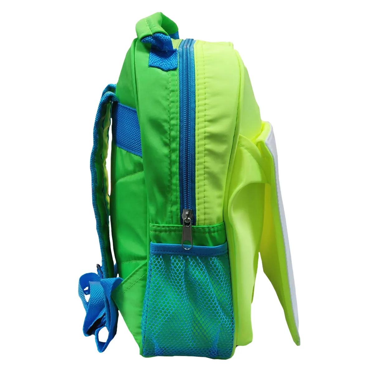 FULL CARTON - 20 x Neon Backpacks with Flap - Green and Blue Hi Vis - 33cm x 31cm x 8cm