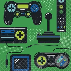 Gamer Birthday Luncheon Napkins - 16 Napkins/Pack or 192 Napkins/Case