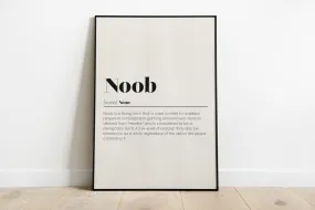Gaming Dictionary Art - Noob