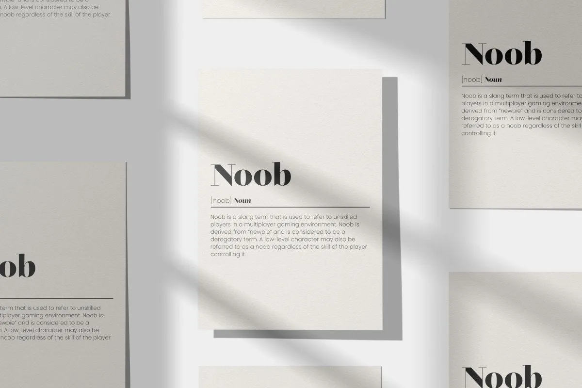 Gaming Dictionary Art - Noob