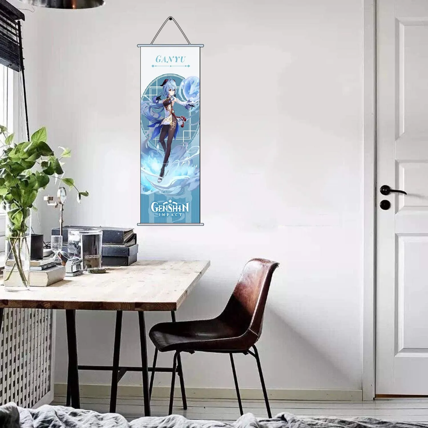 Genshin Impact Ganyu Gaming Anime Wall Hanging Scroll | 70 x 25 Cms |
