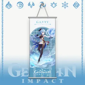 Genshin Impact Ganyu Gaming Anime Wall Hanging Scroll | 70 x 25 Cms |