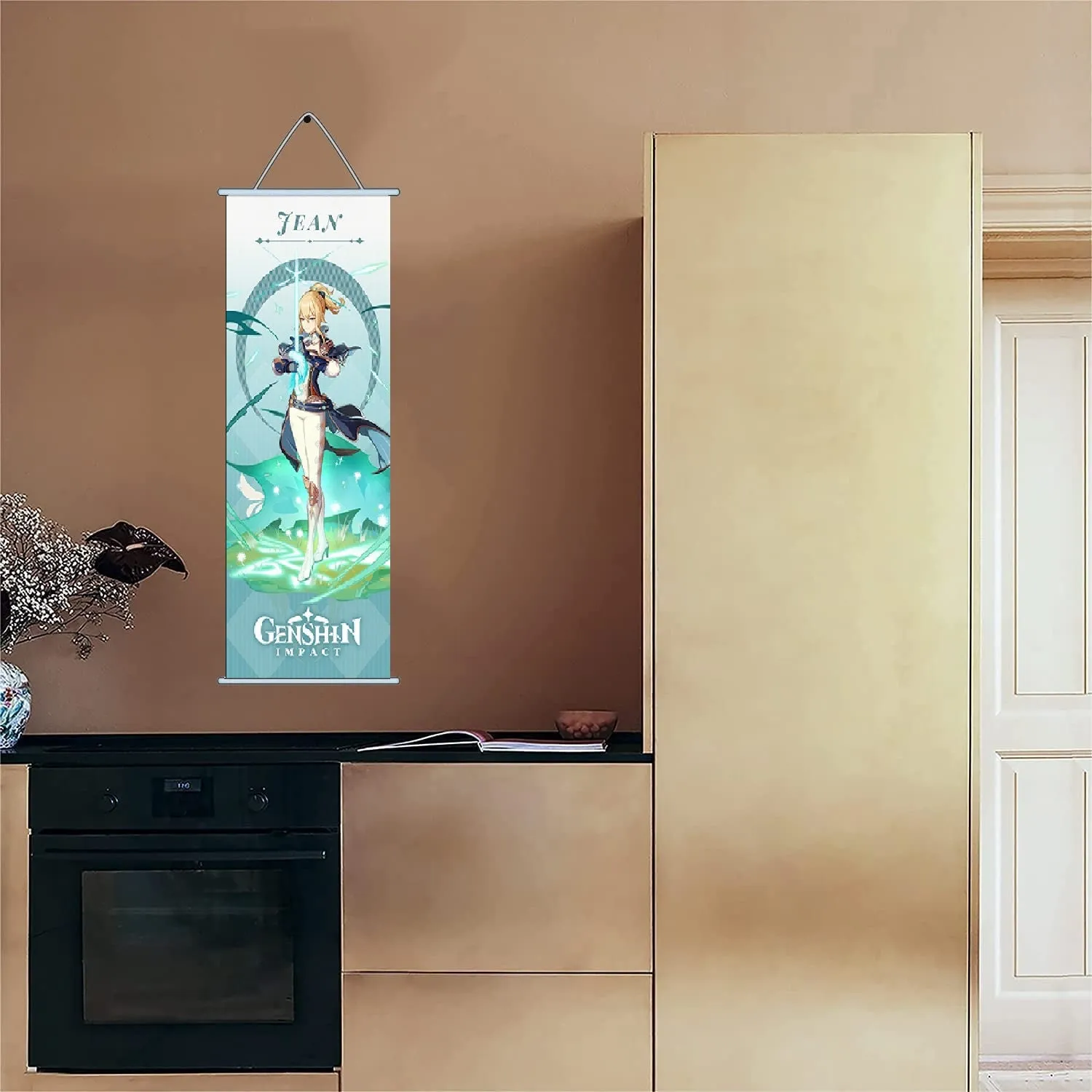 Genshin Impact Jean Gaming Anime Wall Hanging Scroll | 70 x 25 Cms |