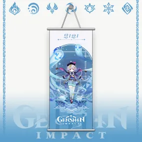 Genshin Impact Qiqi Gaming Anime Wall Hanging Scroll  | 70 x 25 Cms |