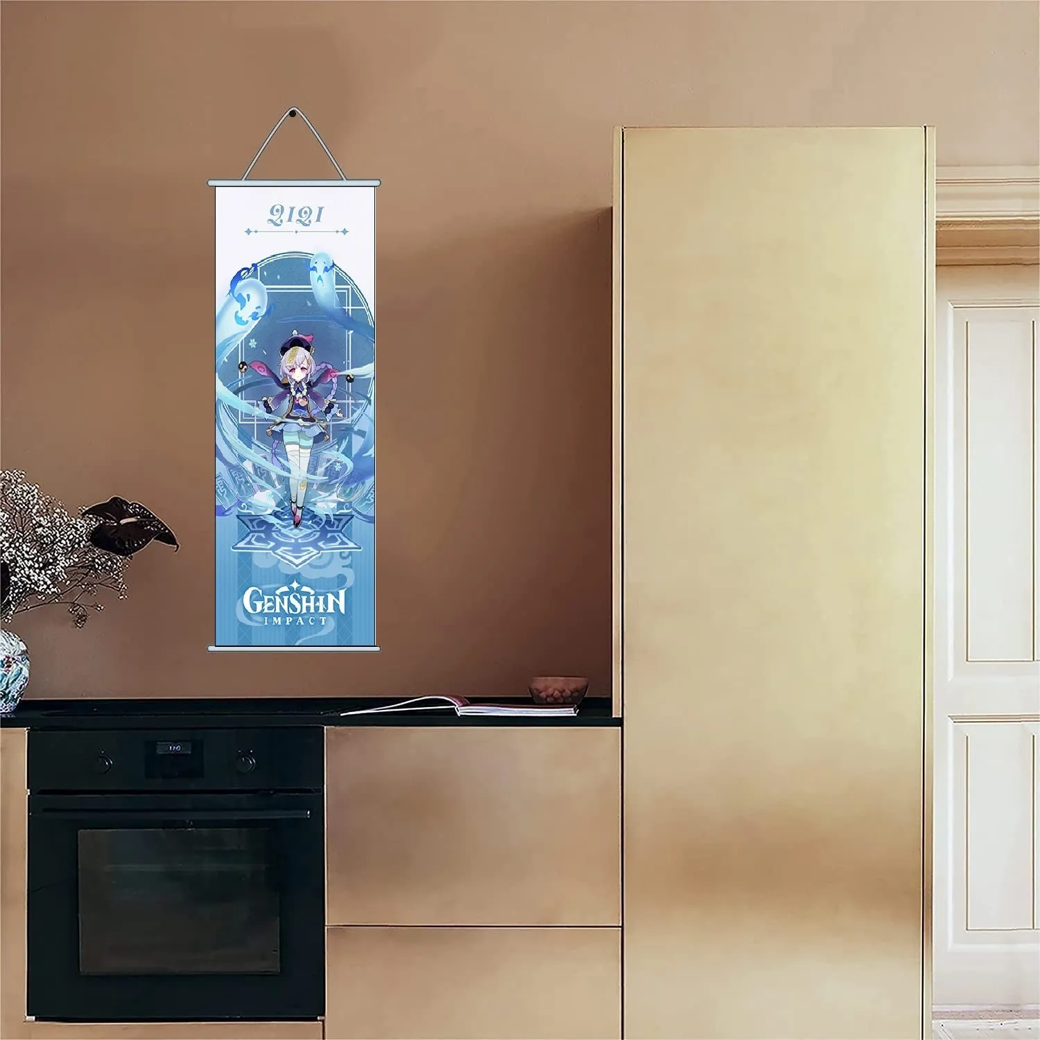 Genshin Impact Qiqi Gaming Anime Wall Hanging Scroll  | 70 x 25 Cms |