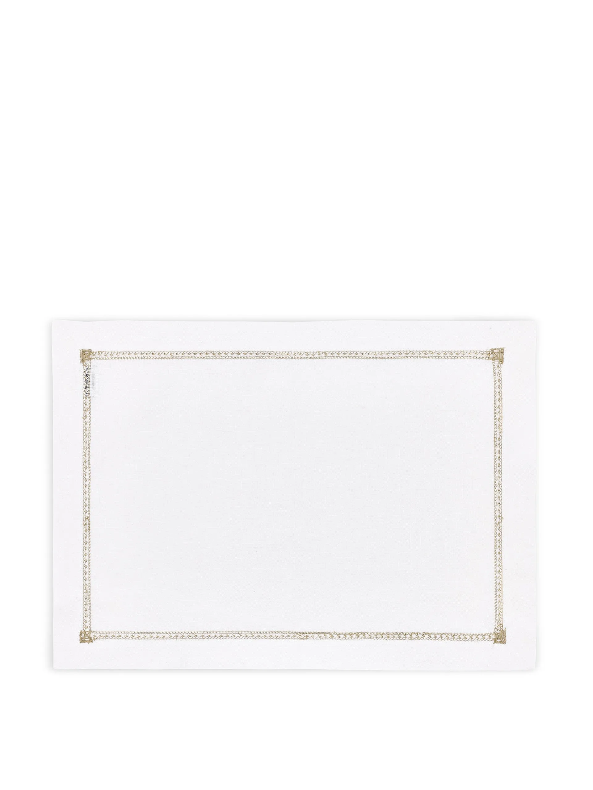 Georgiana ladderstitch linen placemat, nougat