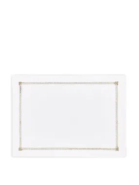 Georgiana ladderstitch linen placemat, nougat