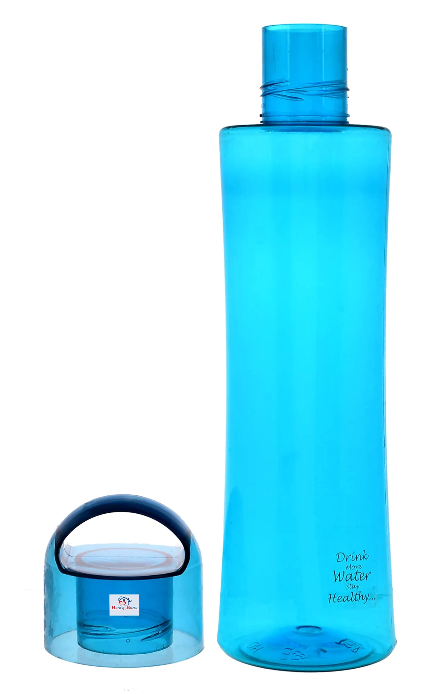 Heart Home Unbreakable BPA & Leak Free Plastic Water Bottle-1 Litre, Pack of 2 (Red & Grey)