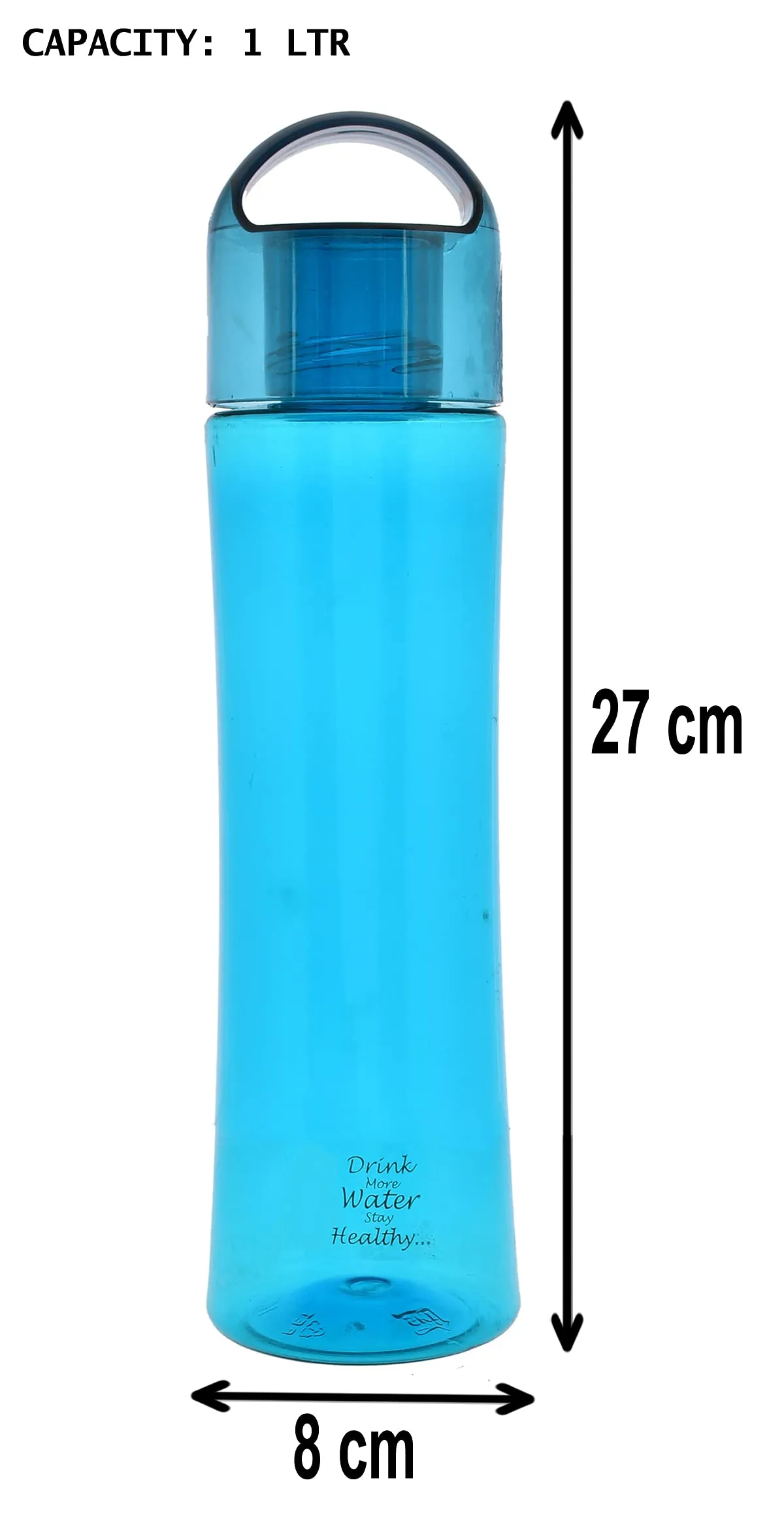 Heart Home Unbreakable BPA & Leak Free Plastic Water Bottle-1 Litre, Pack of 2 (Red & Grey)