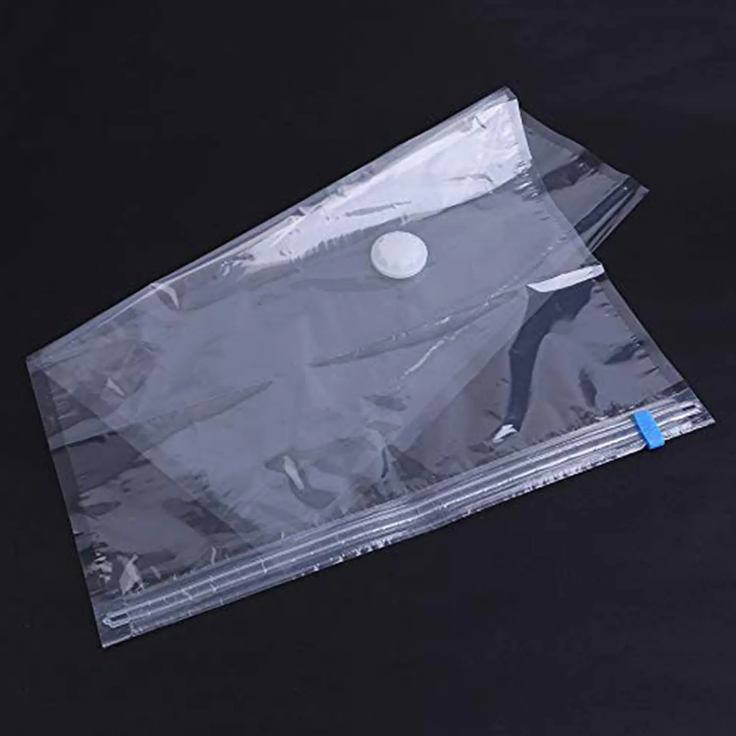 Heart Home Vacuum Storage Bags|Space Saver Bags|Travel Vacuum Storage Seal Bags for Comforters Blankets Clothes Pillows With Hand Pump,70x100 cm,Pack of 2 (Transparent)