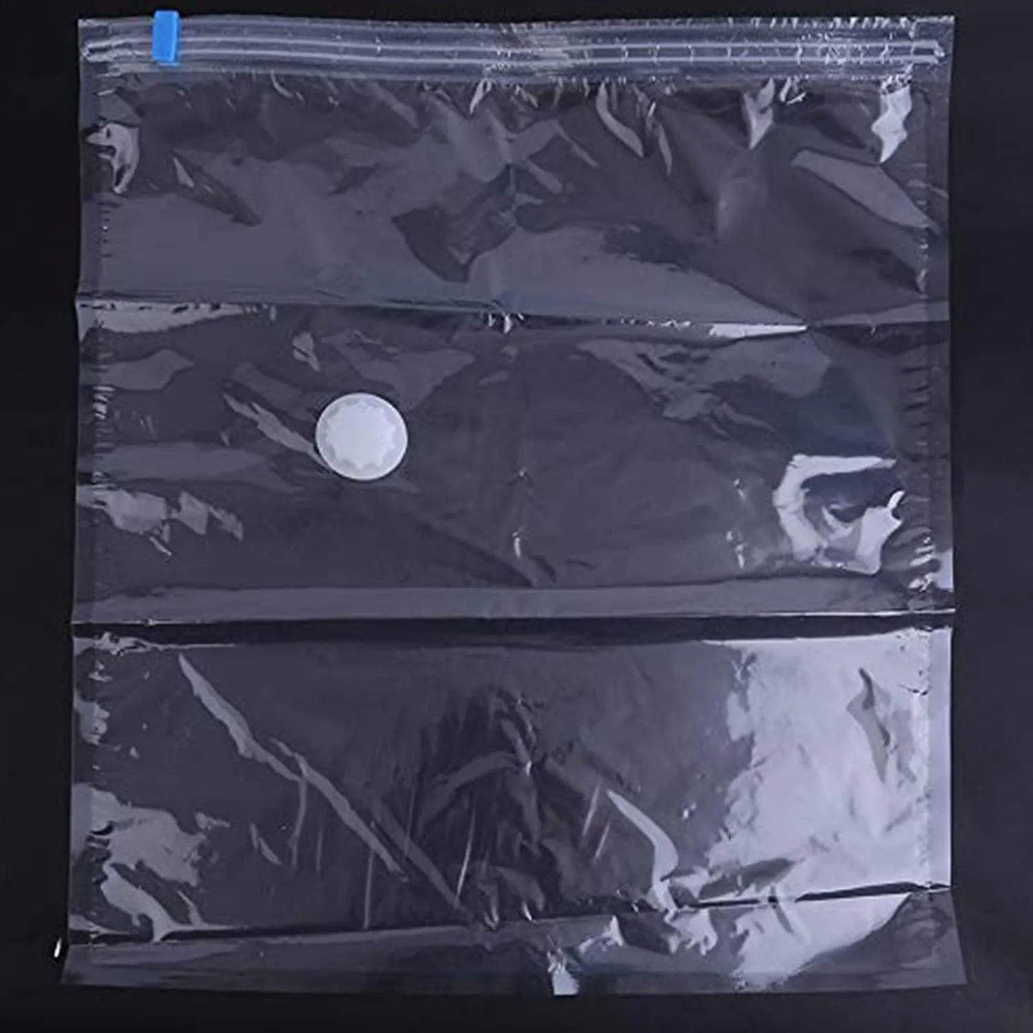 Heart Home Vacuum Storage Bags|Space Saver Bags|Travel Vacuum Storage Seal Bags for Comforters Blankets Clothes Pillows With Hand Pump,70x100 cm,Pack of 2 (Transparent)