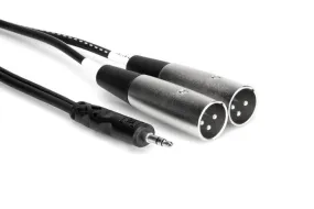 Hosa Technology Stereo Breakout 3.5 mm TRS to Dual XLR3M, 2 m