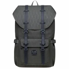 KAUKKO backpack women men daypack with laptop compartment for 14 inch notebook for leisure job university travel hiking, 21L (green EP5-18)