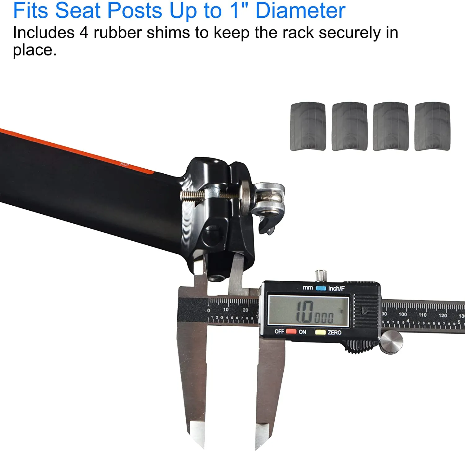 Lumintrail Bike Cargo Rack LC-671-03 Seatpost Mounted Bicycle Luggage Carrier with 20 LBs Weight Capacity for Trunk Bags and Quick Release Handle