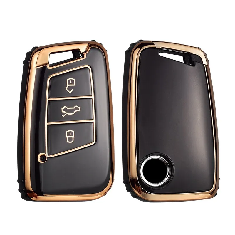 New TPU Car Key Case Cover Bag For  Passat B8 Magotan For Skoda Superb A7 Kodiaq Seat Shell Fob