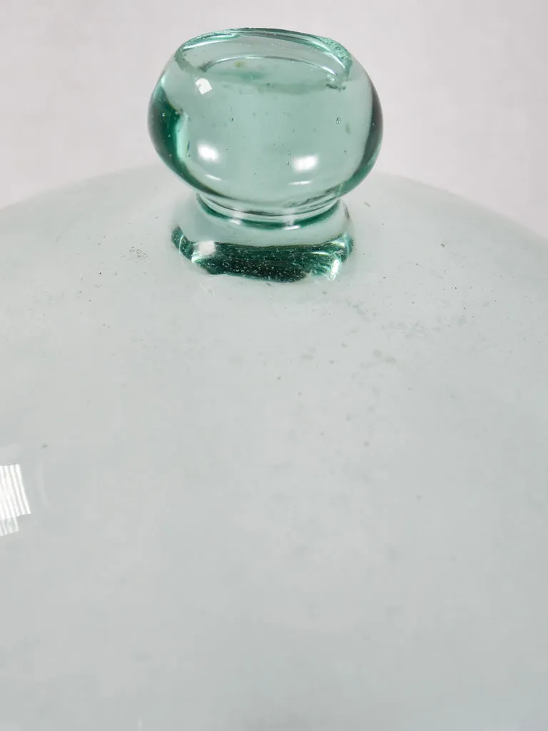 Pair of 19th-century French blown glass garden cloche domes 18½"
