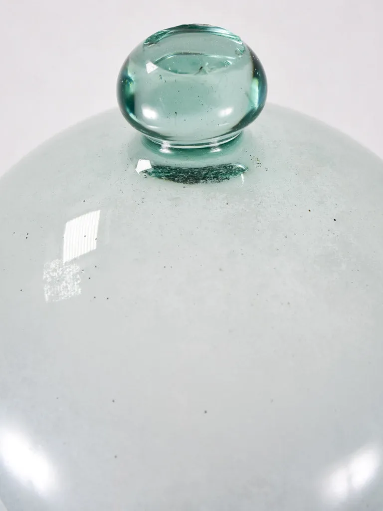 Pair of 19th-century French blown glass garden cloche domes 18½"