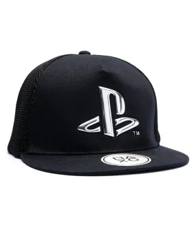 PlayStation Boy's Black Mesh Snapback Cap Hat