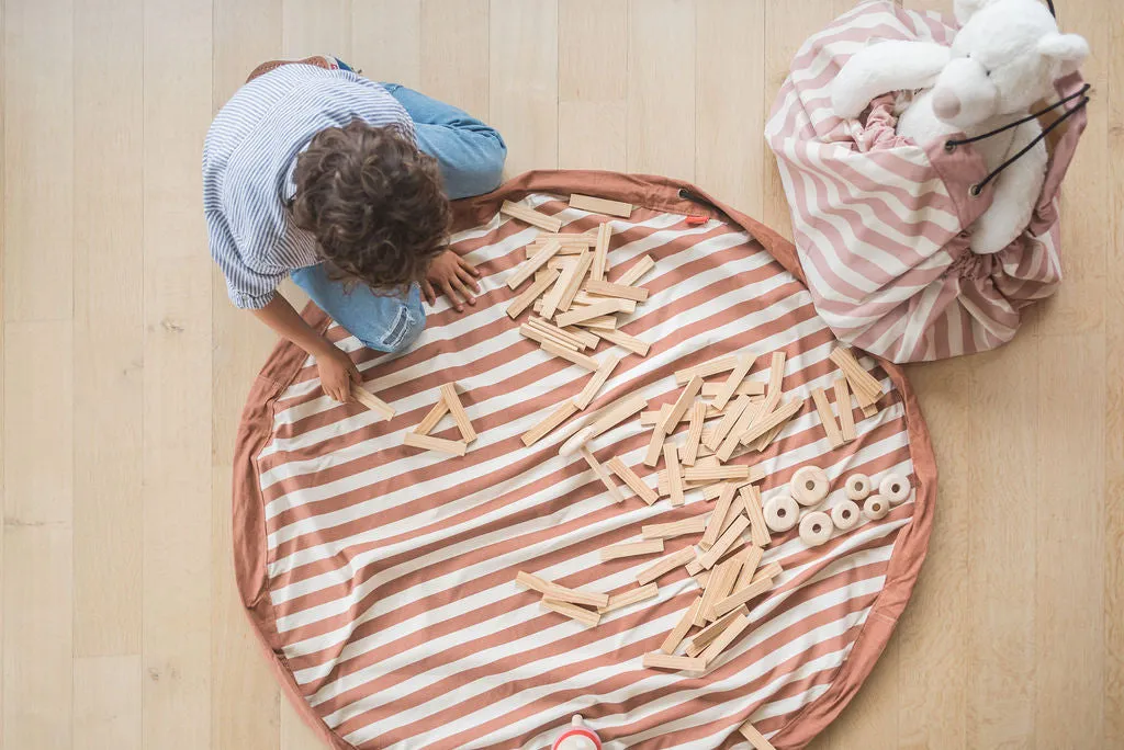 Stripes Brown Toy Storage Bag