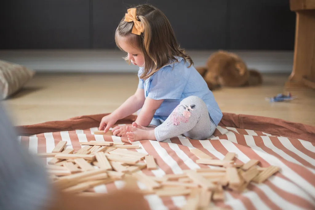 Stripes Brown Toy Storage Bag