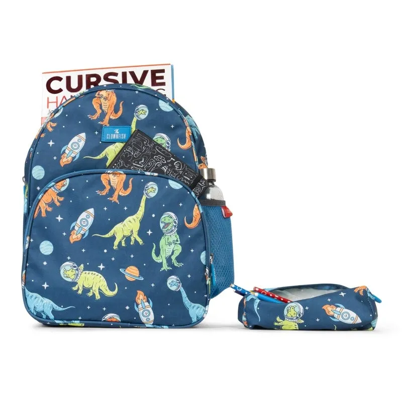 THE CLOWNFISH Cosmic Critters Series Printed Polyester 15 Litres Kids Backpack School Bag with Free Pencil Staionery Pouch Daypack Picnic Bag for Tiny Tots Of Age 5-7 Years (Blue - Diano)