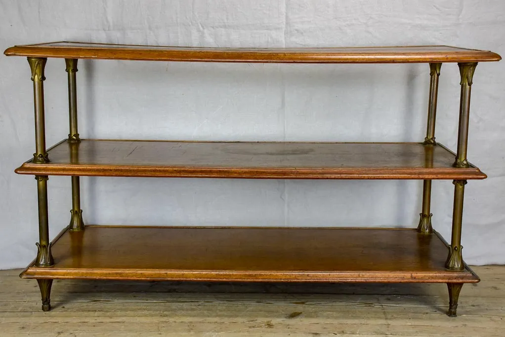 Three tier French display table from a boutique - 1900s 58¼" x 23¾"