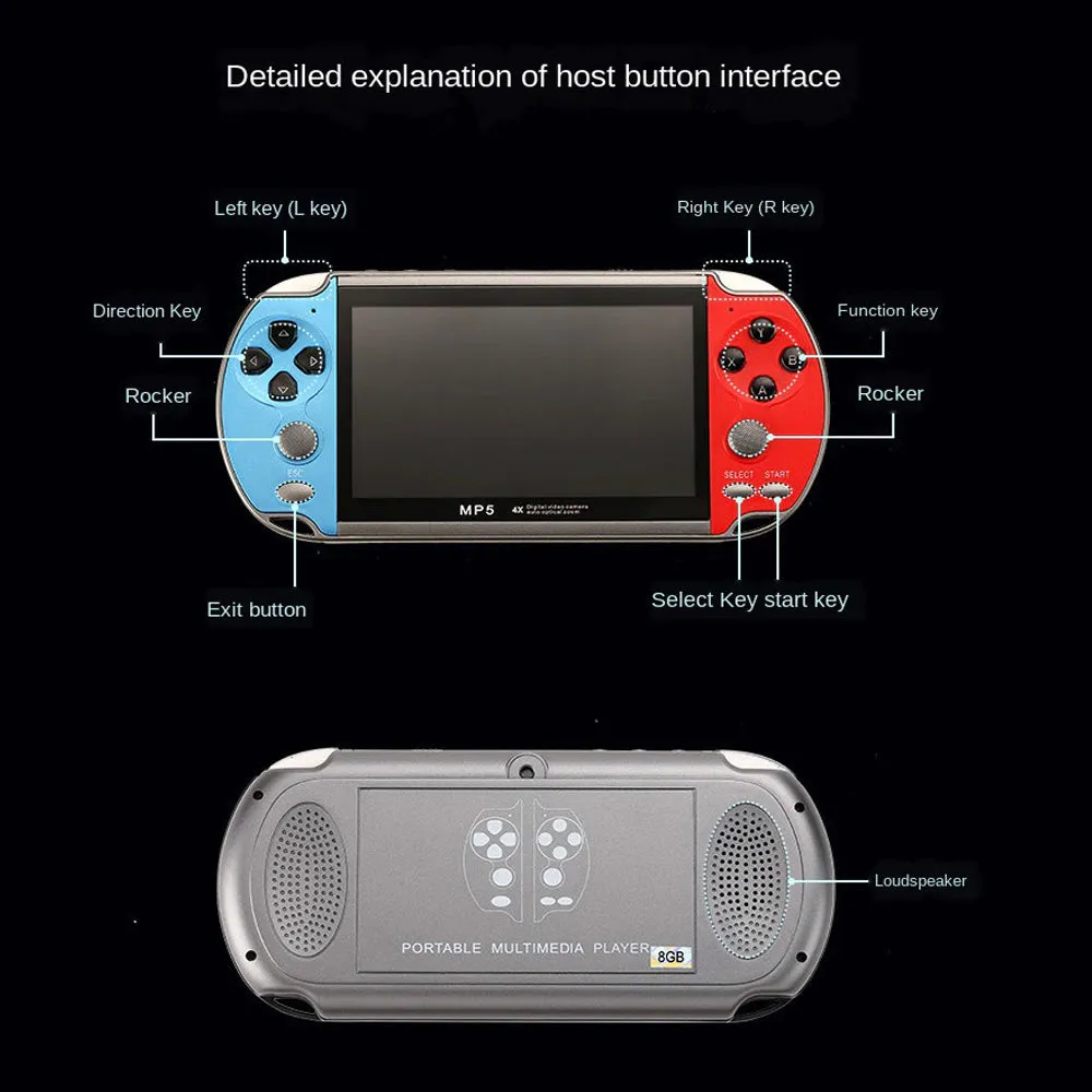USB Charging 4.3-inch Retro Handheld Nostalgic Gaming Console