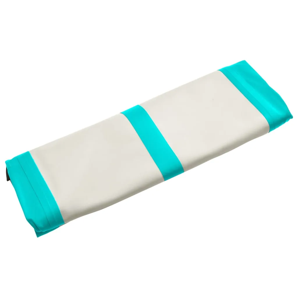 vidaXL Inflatable Gymnastics Mat with Pump 300x100x20 cm PVC Green