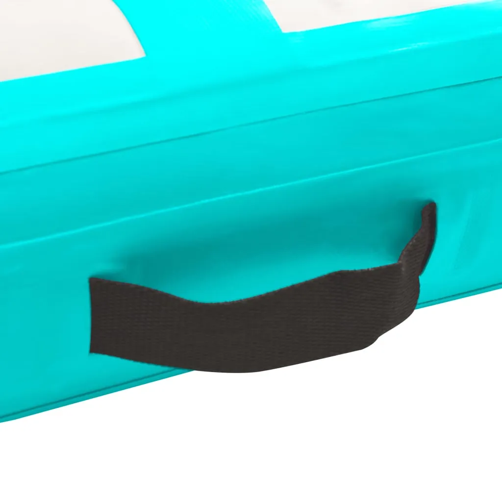 vidaXL Inflatable Gymnastics Mat with Pump 300x100x20 cm PVC Green