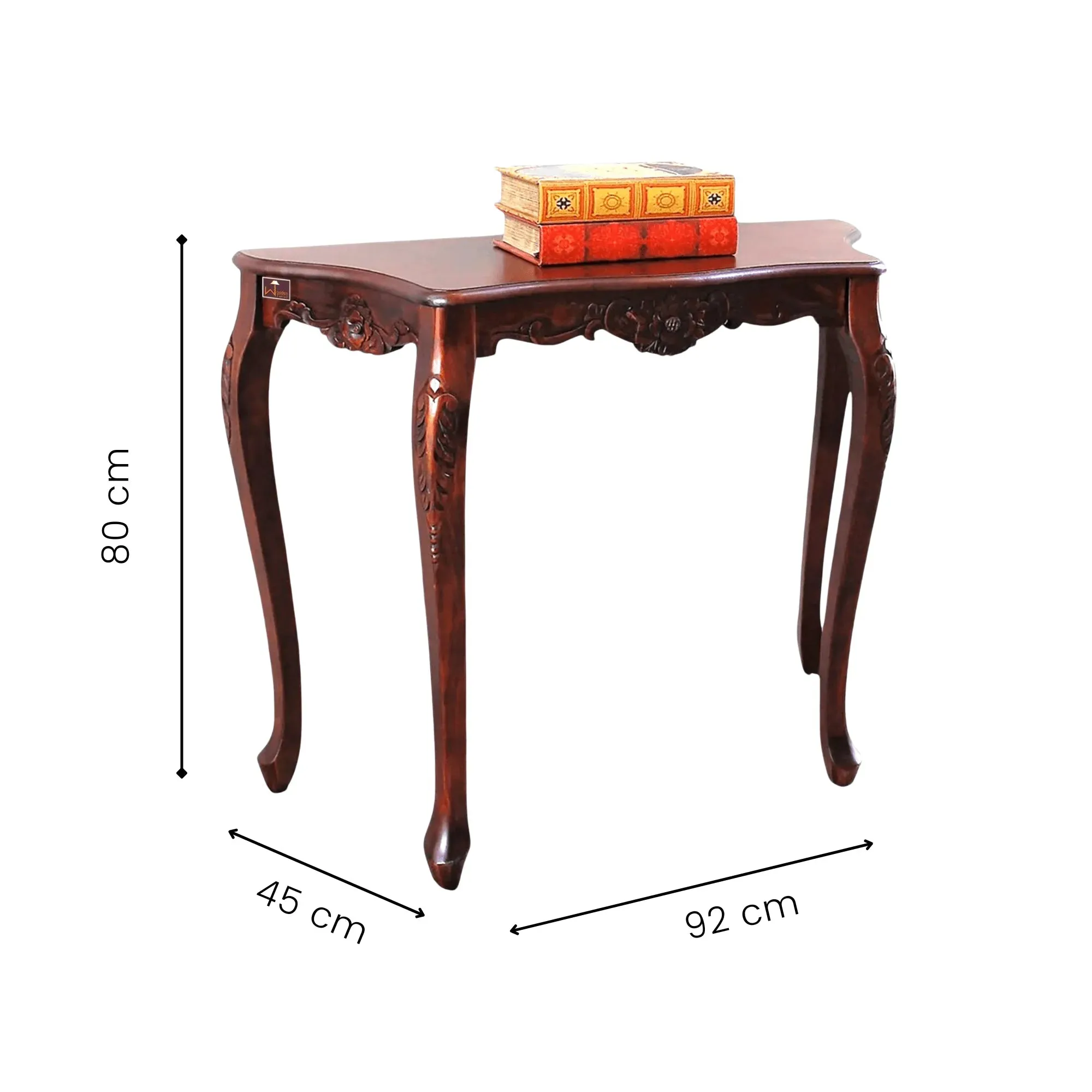 Wooden Twist Uzzy Hand Carved Teak Wood Console Table Royal Beautiful Design, Luxurious Home Decor for Living Room or Entryway